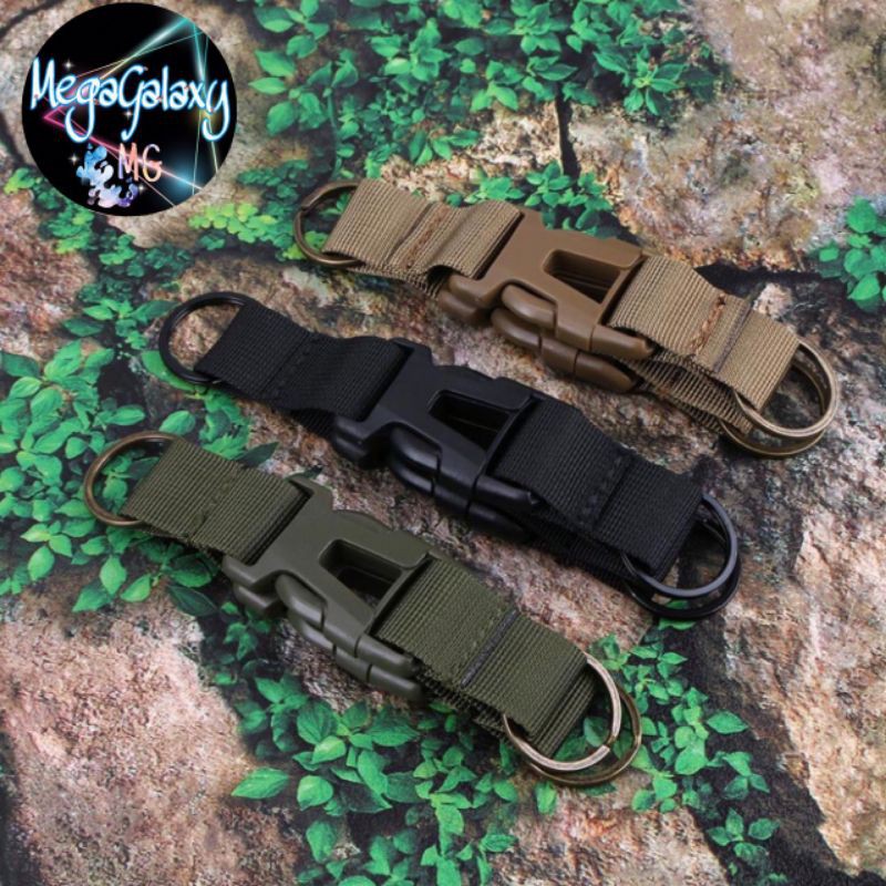 Carabiner Nylon Tactical Backpack Belt Buckle Webbing Hook Outdoor Tool