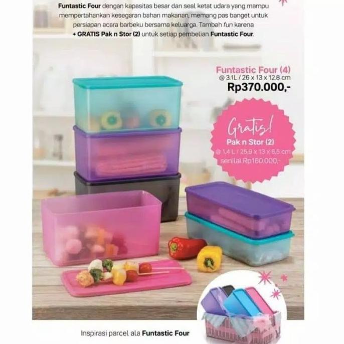 ~~~~~] Fantastic Funtastic four Toples ser isi 5 pcs Tupperware