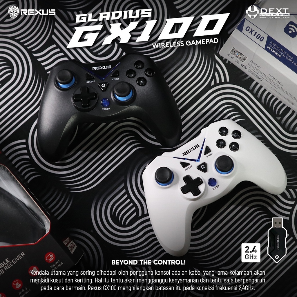 Rexus Gladius GX100 Gamepad Wireless Gaming GX 100