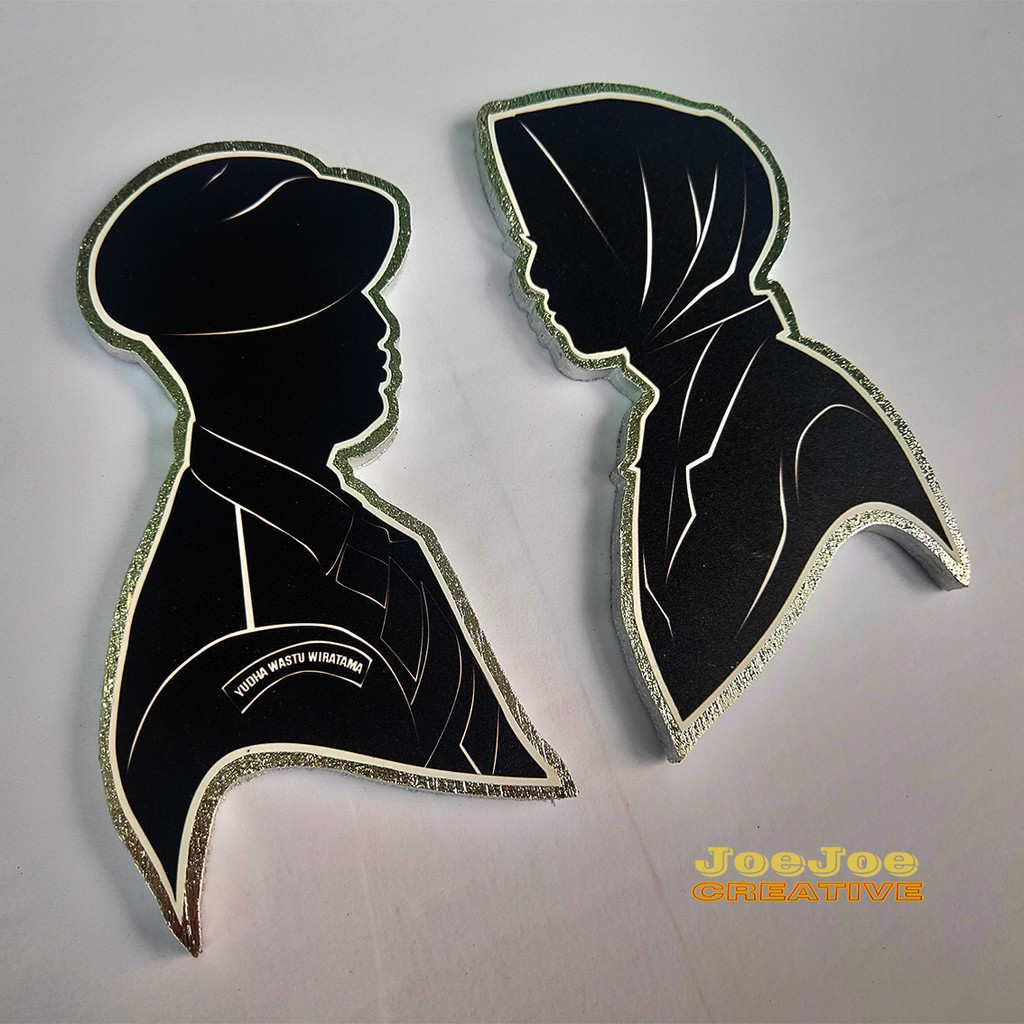 ukiran siluet wajah untuk bahan mahar dll