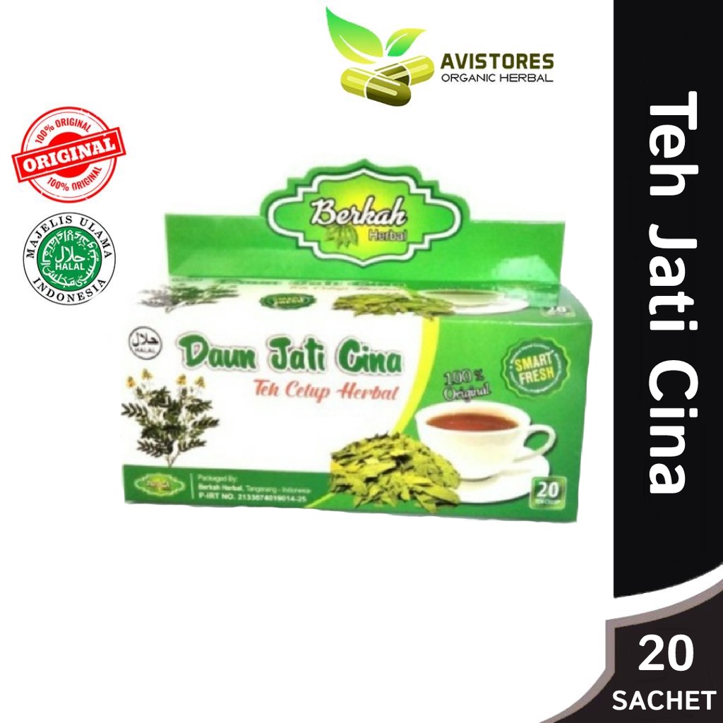 

Teh Celup Herbal Daun Jati Cina Berkah Pelangsing Diet Alami Original Isi 20 Sachet