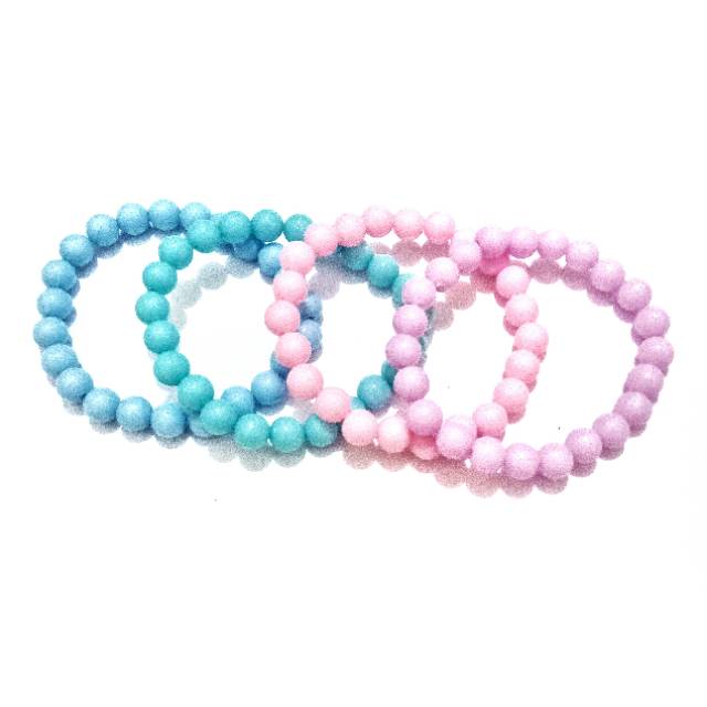 Candy Pastel Beads Bracelet Gelang Handmade Elastis Elastic