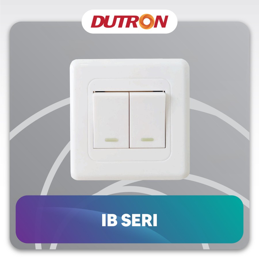 Saklar Engkel Double Inbow Saklar Seri Dua Tombol Tanam IB Dutron Saklar Engkel Seri