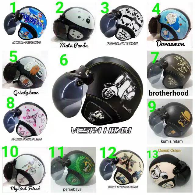 HELM //MOTIF KARAKTER LUCU