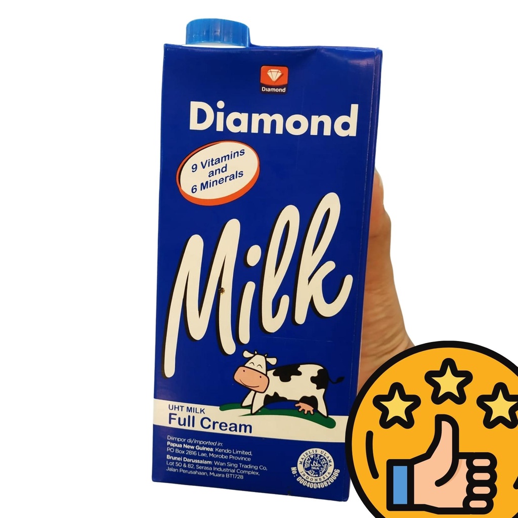 

Susu UHT Diamond Milk 1000ml Full Cream / Coklat / Rendah Lemak