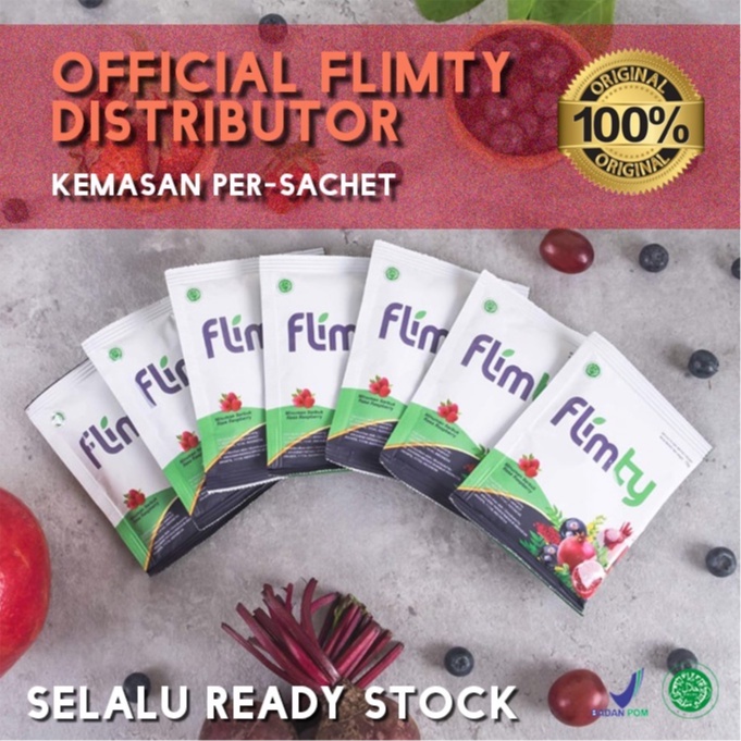 Flimty Fiber Pelangsing Detox racun usus lancar bab diet sehat dennis hadi Original - Eceran Sachet