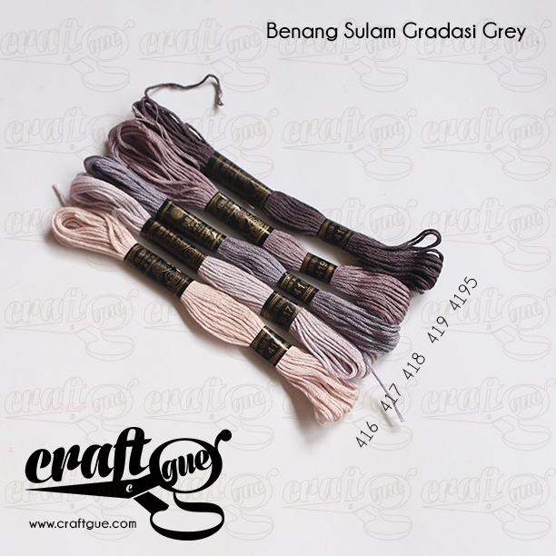 Benang Sulam (Rose) BLACK-GREY