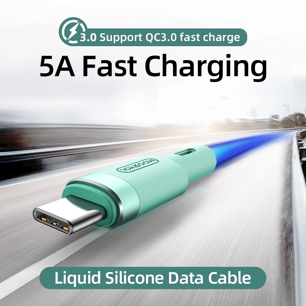 Kabel Data / Charger Usb Tipe C 5a Fast Charging Bahan Silikon Untuk Smartphone