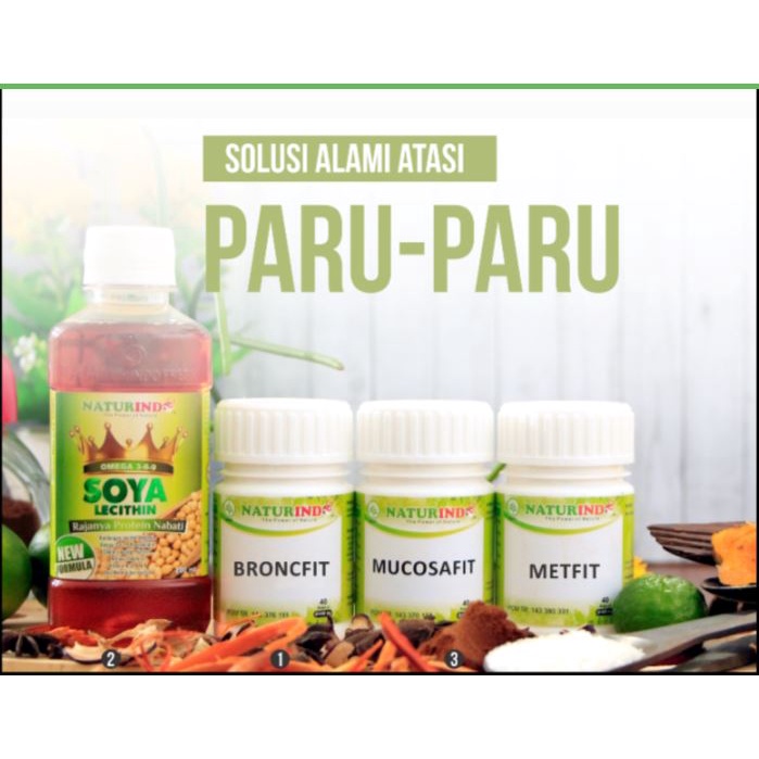 

Obat herbal halal atasi pernafasan Naturindo Bron C Fit paket komplit