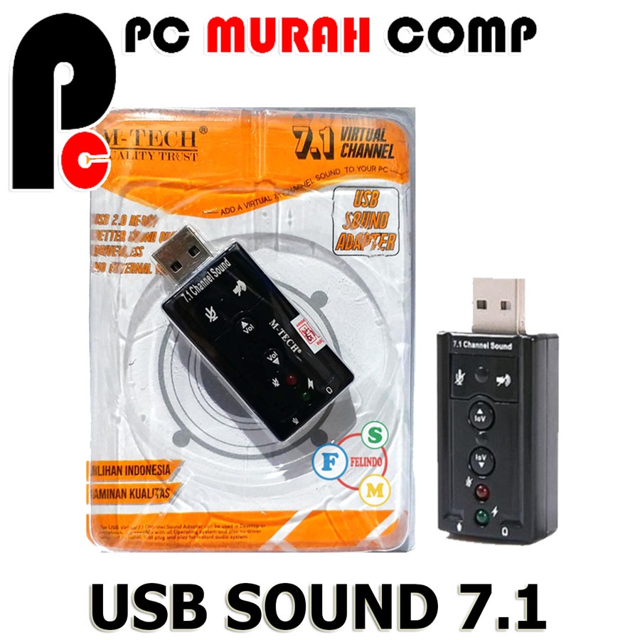 USB External Sound Card Audio 7.1 Channel Adapter