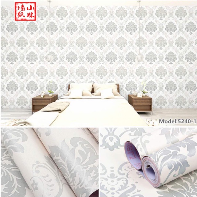 Wallpaper Dinding / Wallpaper Sticker BATIK SILVER