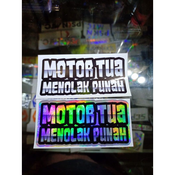 Sticker printing MOTOR TUA MENOLAK PUNAH minim pembelian produk harus 20rb