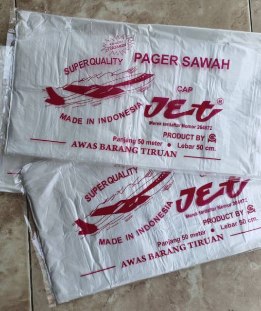 Pagar Plastik Pagar Sawah Plastik Sawah CAP JET 50 M x 50 CM