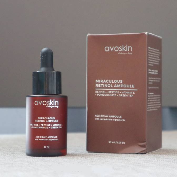 Avoskin Miraculous Retinol Ampoule 30 ml - Serum Skincare Anti Aging - BPOM Avo Skin Avoksin Miraculus Miracolus Miraculos Antiaging Mencegah Mengurangi Kerutan