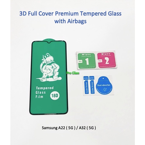 Samsung A22 5G / A32 / 5G 18D AirBag Full Cover Premium Tempered Glass