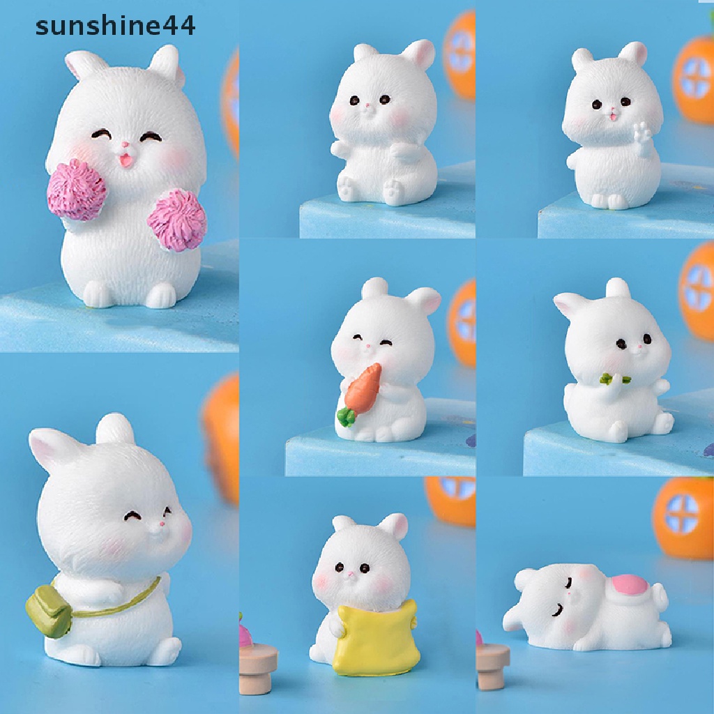 Sunshine Miniatur Trofi Kelinci Lucu Untuk Dekorasi Taman Mini / Craft DIY