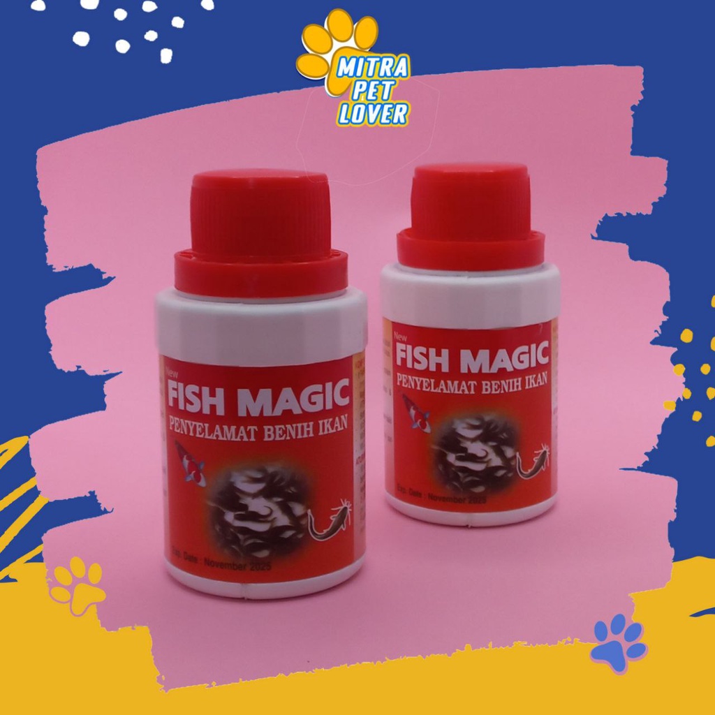 OBAT PENGUAT BENIH IKAN - FISH MAGIC 125 ML ORIGINAL - MENGUATKAN TELUR FISH MENINGKATKAN DAYA TAHAN TUBUH - ANTI STRESS - BEBAS VIRUS BAKTERI JAMUR PARASIT - ANIMAL HEALTHCARE VETERINARY TAMASINDO VITAMIN TERNAK HEWAN BINATANG PELIHARAAN MITRAPETLOVER