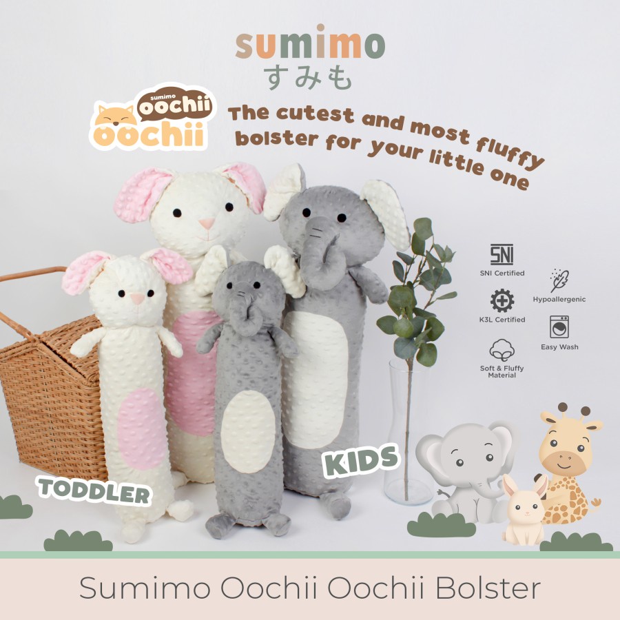 Sumimo Fluffy OOCHII OOCHII BOLSTER KIDS / GULING BALITA Boneka Karakter Binatang Lembut