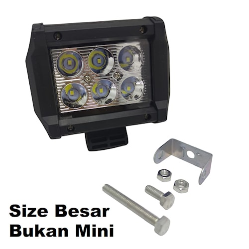 Lampu Tembak Sorot LED Motor Bar CWL 6 Titik Mata 18 Watt Mobil Motor