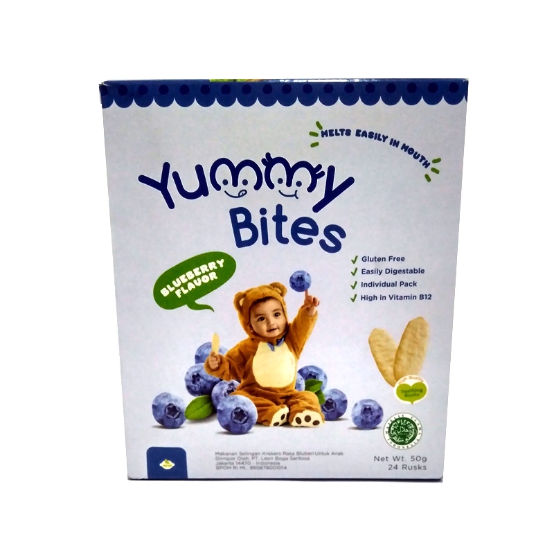Yummy Bites Rice Crackers Blue 50Gr