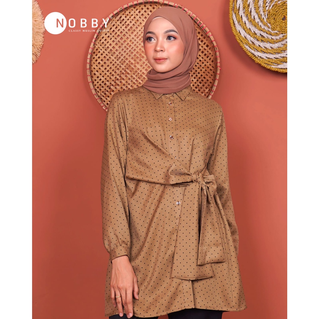 Nobby Sahara Tunik Atasan Wanita Polkadot