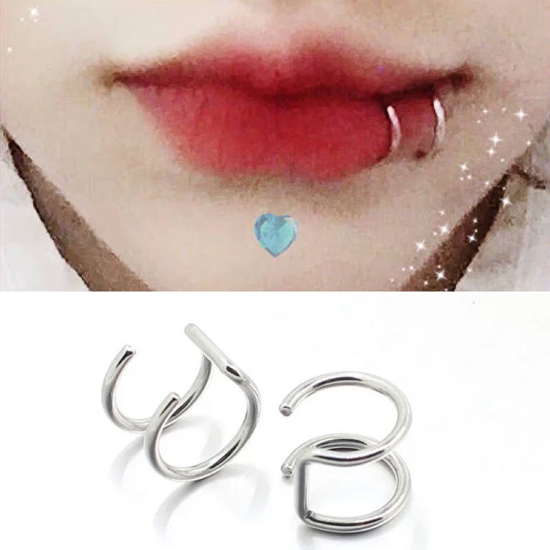 1pc Anting Klip Telinga Bentuk U Bahan Titanium Steel Untuk Pria Dan Wanita