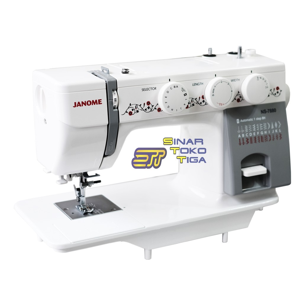 JANOME NS 7880 MESIN JAHIT SEMI PORTABLE LUBANG KANCING