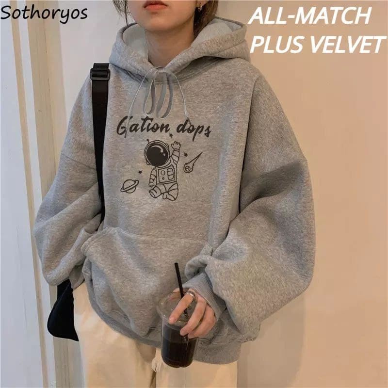 HOODIE UNISEX OVERSIZE GATION DOPS // JUMPER UNISEX KOREAN STYLE PREMIUM SIZE M TO XXL FLEECE TEBAL LEMBUT TERBARU,