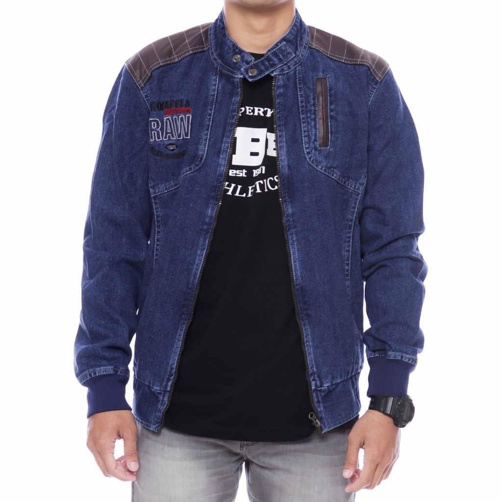 [COD] JAKET JEANS DENIM HITAM SABLON / JAKET JEANS PRIA / JAKET HITAM SABLON TERKINI