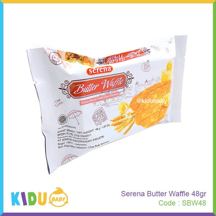 Serena Butter Waffle 48gr Biskuit Cemilan / Cemilan Sehat dll (khusus ibunya) / Kidu Baby