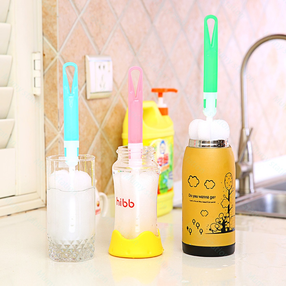 Mumystation Cleaner Sponge Sikat Botol / Spons tongkat pembersih botol / Gelas sikat dot