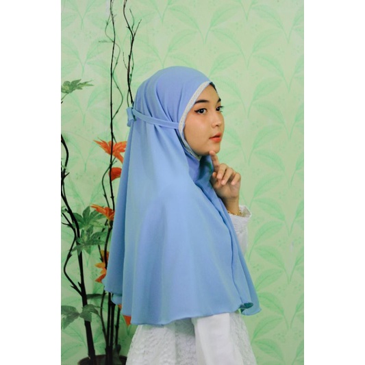 Hijab instan bergo Maryam Renda tali non pet
