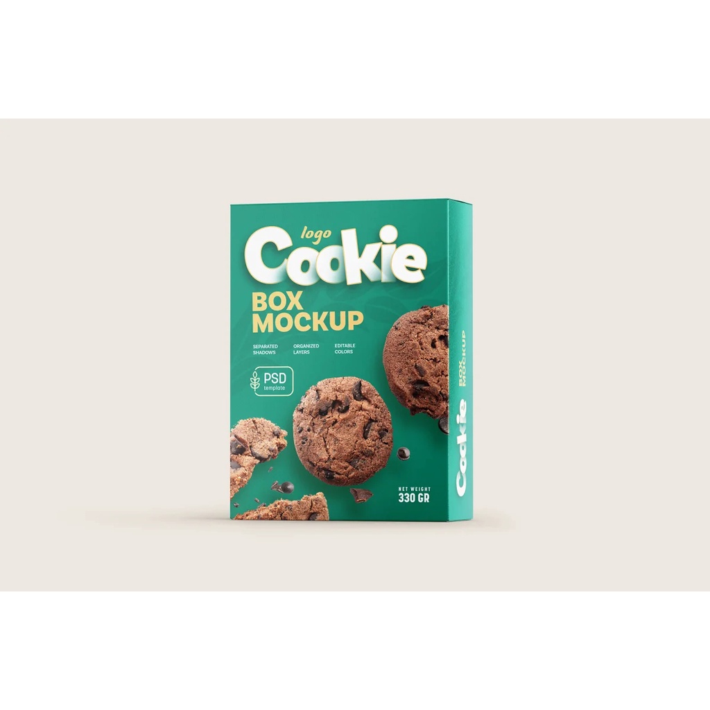 Cookies Box Packaging Mockup Set