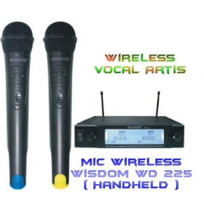 Murah     Mic Wireless Wisdom Wd 225   Handheld   Vocal Artis