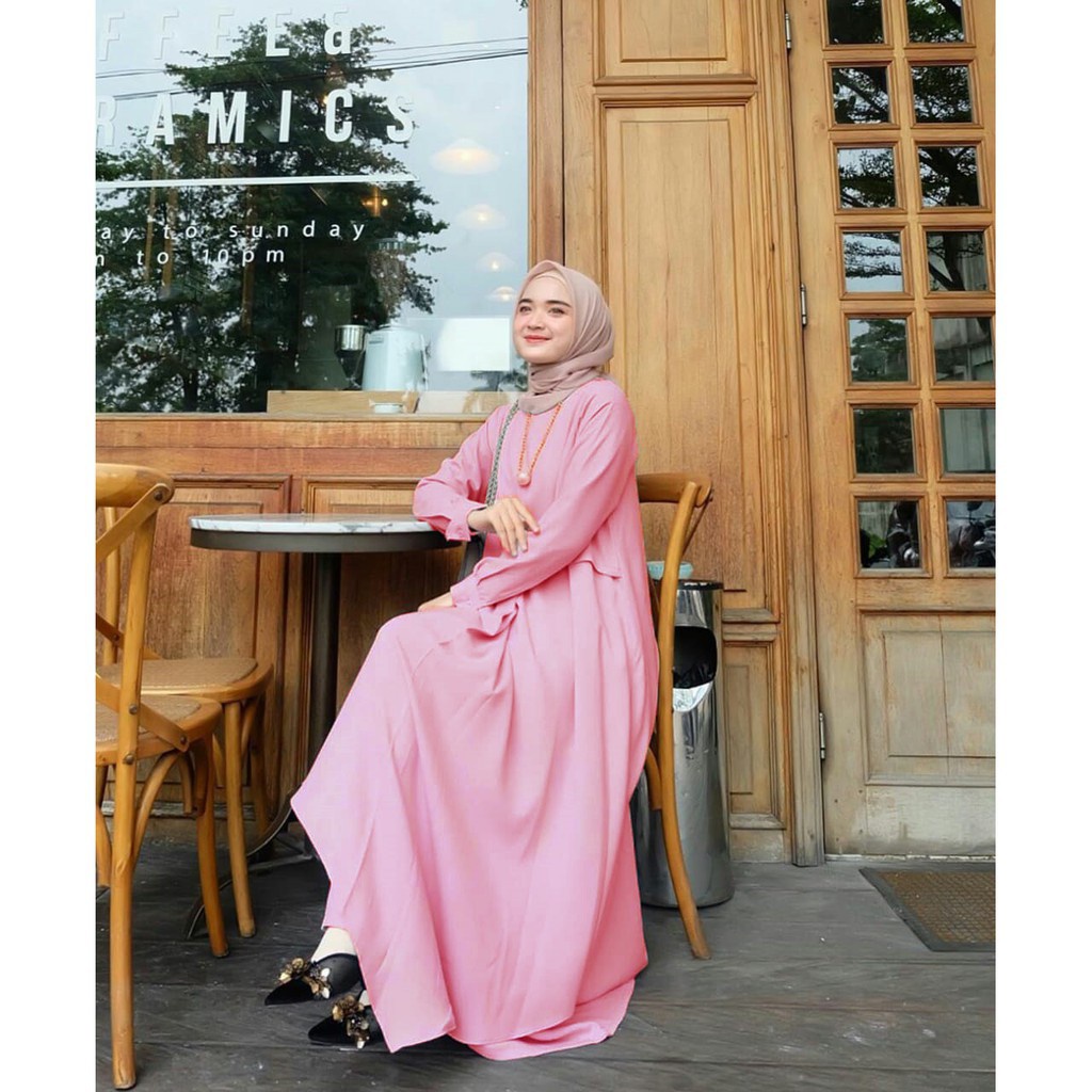 HD16:[MIZA DRESS] [ GAMIS  TERBARU 2023  BAHAN SHAKILA PREMIUM HQ] [ FASHION MUSLIM WANITA REMAJA] [ GAMIS ELEGANT TERBARU 2023] [SIZE S, M, L ,XL]DRESS KONDANGAN TERLARIS