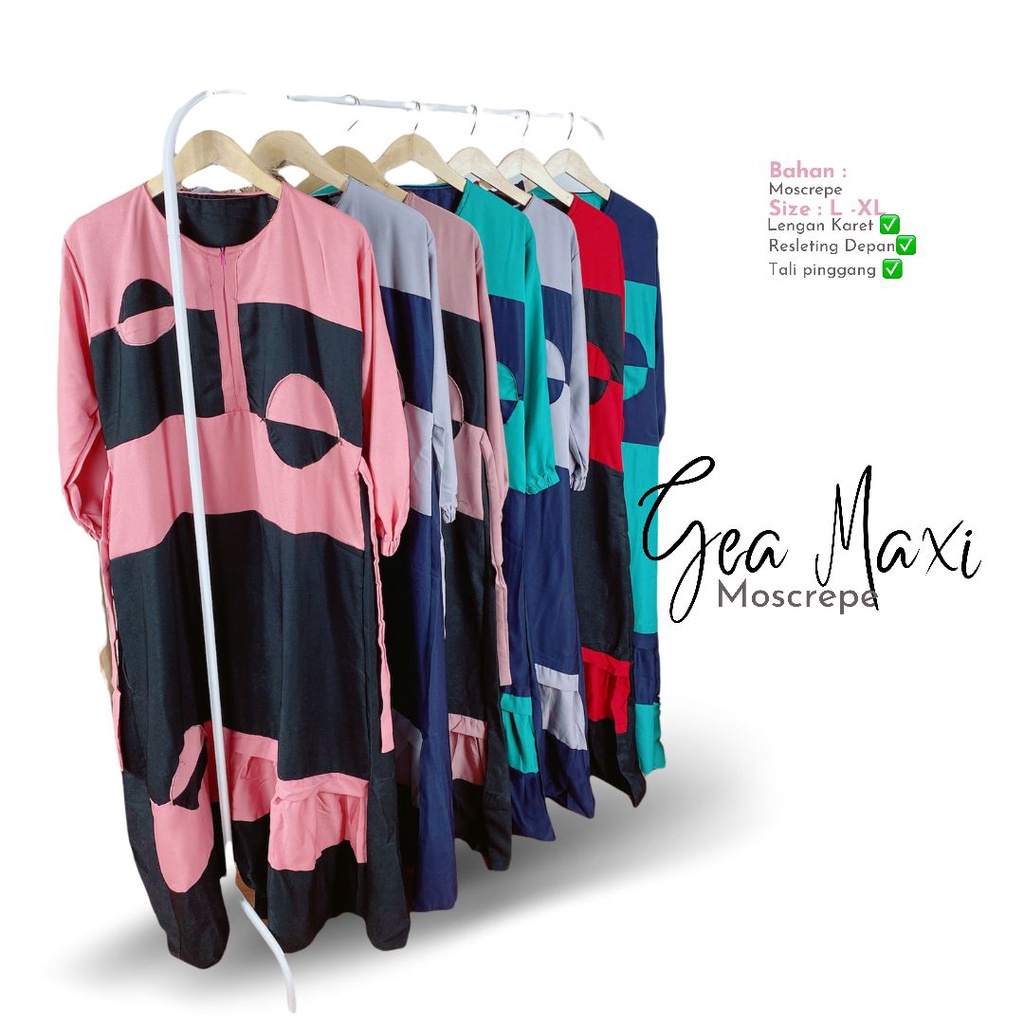 Gamis Moscrepe Polos Jumbo Kombinasi Part 2