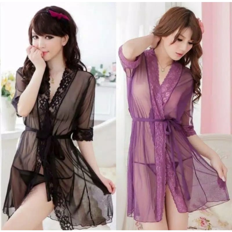 Luaran Baju Tidur Transparan / Luaran Model Dinas Malam