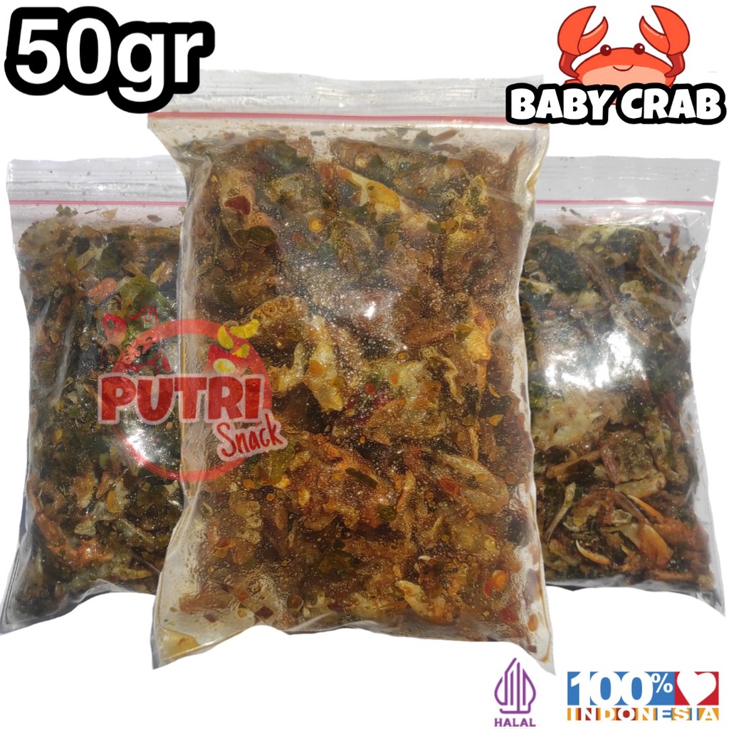 Baby Crab Seblak Kriuk 50gr+ Duan Jeruk Banyak Rasa