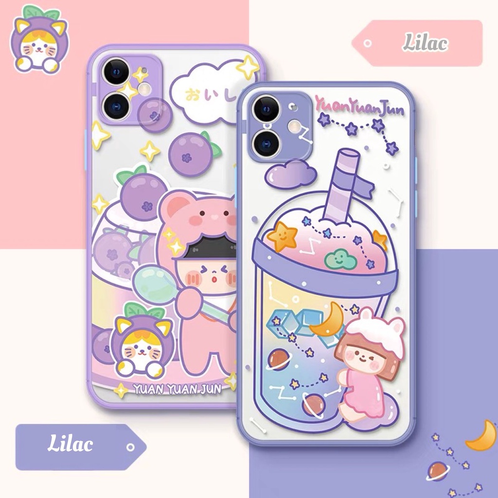 Skin Feel Case Camera Protection Case Brand Boba Lilac Ungu FM13 FM14 FM15 Xiaomin Redmi 8A 10 Note 7 10 10s Pro Poco M3 5G