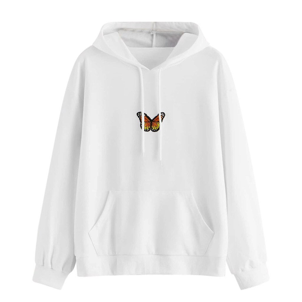 IvannaCollection Sweater Hoodie Wanita Butterfly Bahan Tebal Korean Style