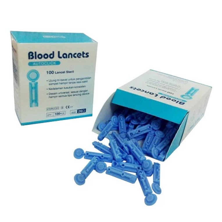 Jarum Lancet / Blood Lancet Autoclick Onemed28G Isi 100 Pcs