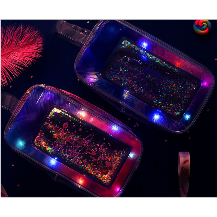 

JGO kotak pensil little mermaid LED LAMPU pencil case jaman now kado