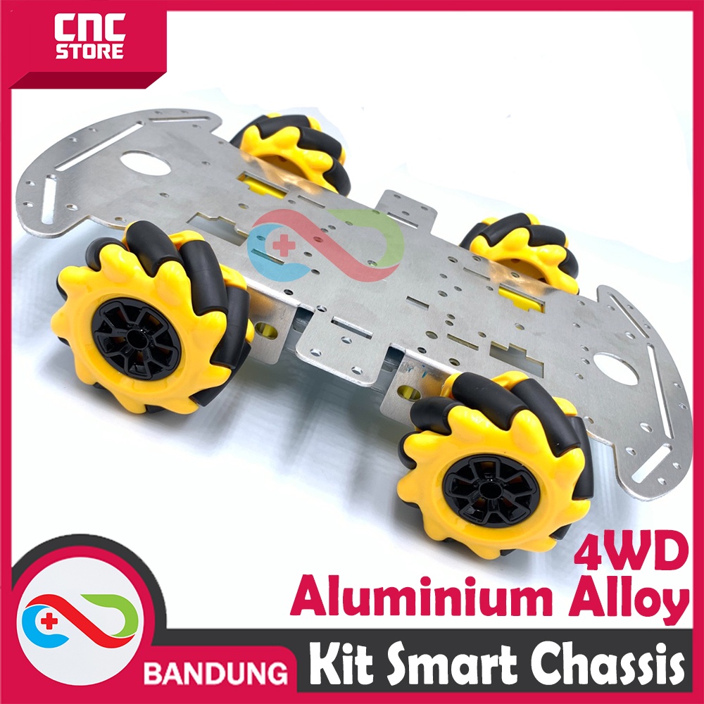 KIT SMART CHASSIS ALUMUNIUM ALLOY CHASIS 4WD RC MOBIL ARDUINO