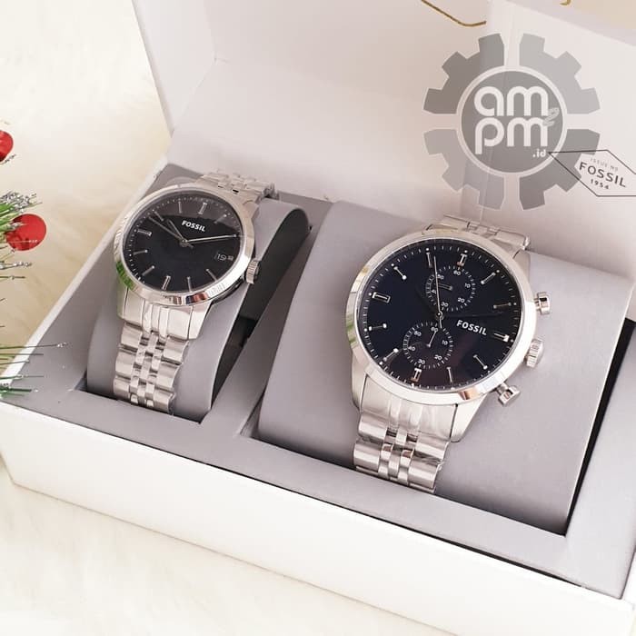 Suplier Jam Tangan Couple Fossil Townsman Silver Original