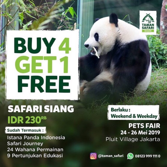 Ticket Taman Safari Exp 30 Agustus 2019