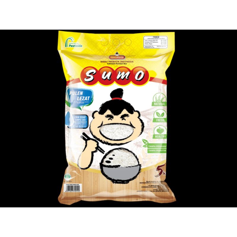 

Beras Premium SUMO 5Kg Tanpa DICUCI tetap BERSIH