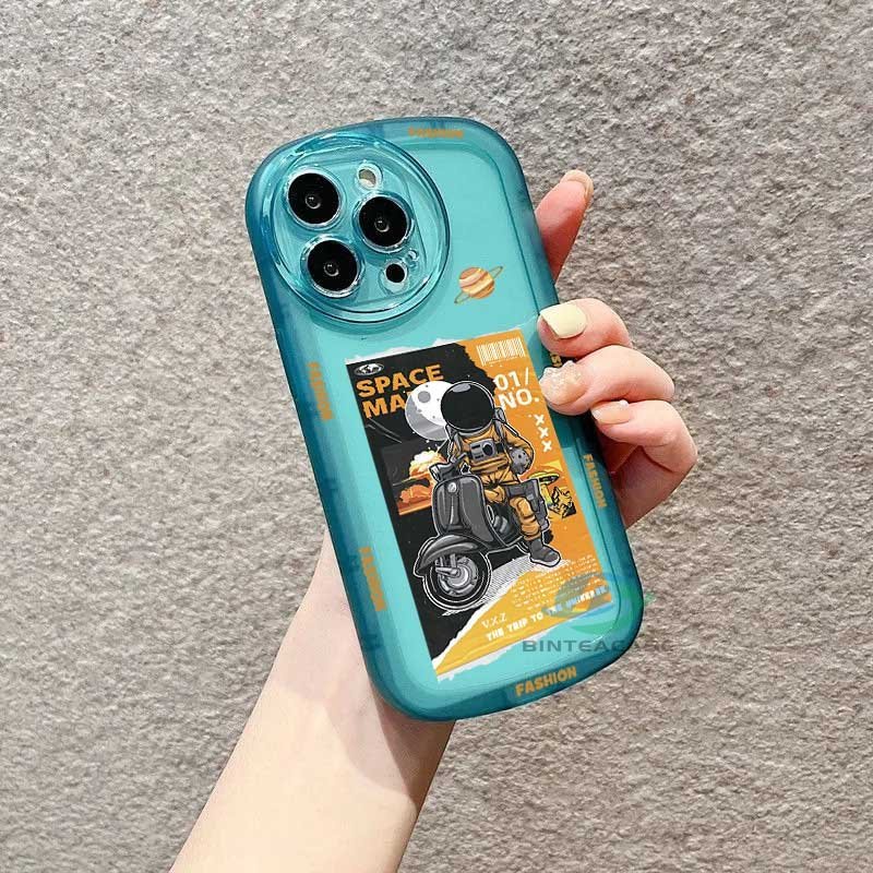 Casing TPU Realme 5 5i 6i C3 C35 C21Y C25Y C21 RealmeC11 2021 C25 C15 C12 C2 Motif Astronot