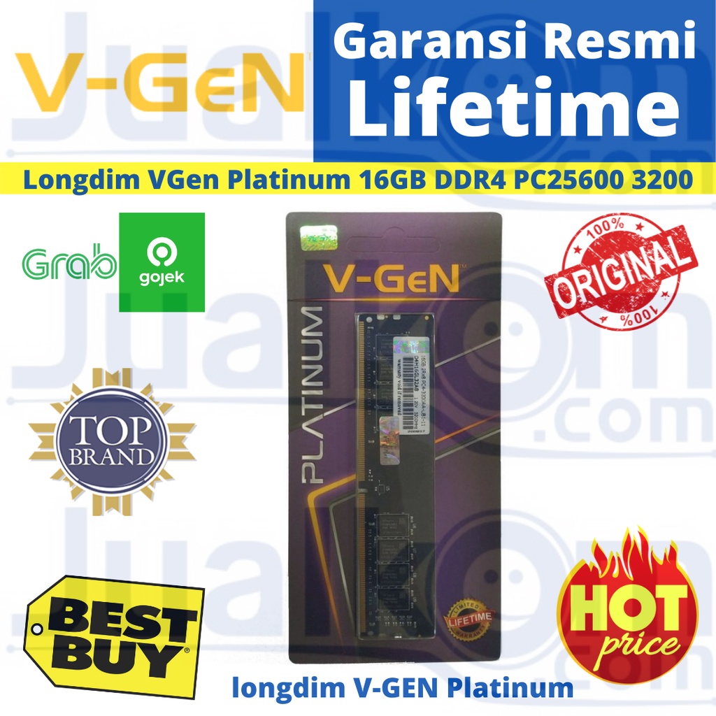 Longdimm V-Gen DDR4 16GB PC 25600 / 3200MHz VGen Platinum V Gen