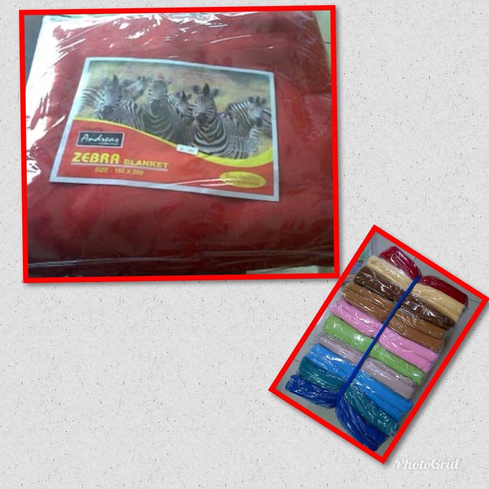 SELIMUT HOTEL POLOS ZEBRA WARNA COKLAT 160x200