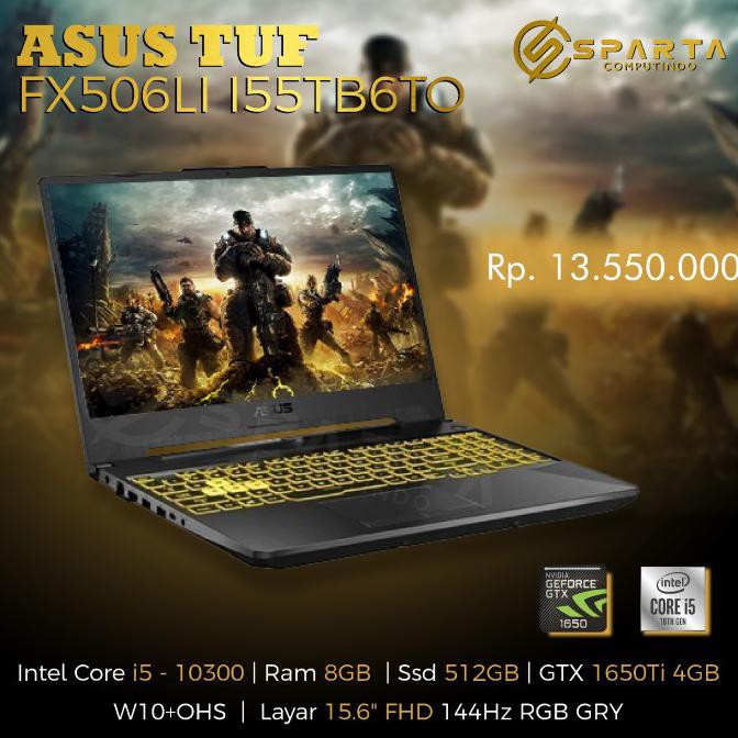 Laptop Gaming Asus Tuf Fx506Li I55Tb6To Intel Core I5 Gen 10 Ram 8 Gb